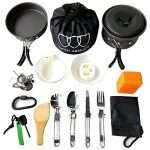 Gold Armour 10-17Pcs Camping Cookware Mess Kit