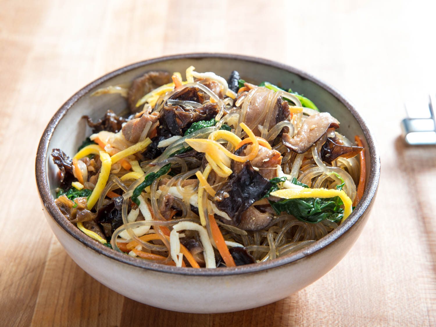 A bowl of Korean japchae