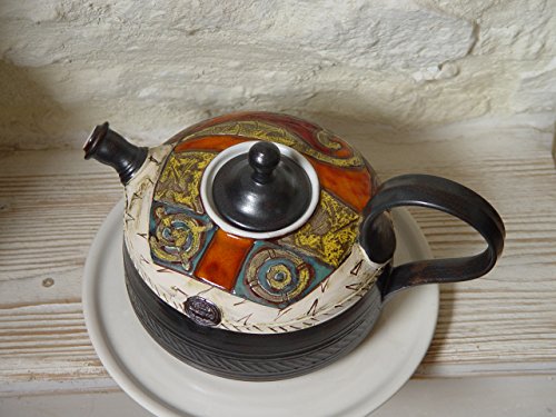 1556827205 553 Handmade Pottery Teapot Ceramic Tea Kettle, Cooks Pantry