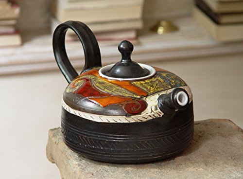 1556827206 407 Handmade Pottery Teapot Ceramic Tea Kettle, Cooks Pantry
