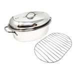 Stainless Steel Oval Lidded Roaster Pan Extra