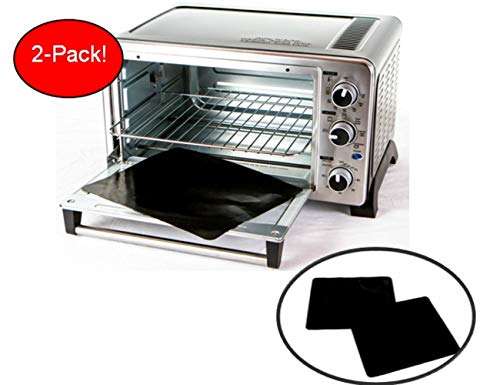 TWO-PACK 100% Non-Stick 11” Toaster Oven Liner.