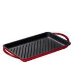 Enameled Cast-Iron Rectangular Grill Pan, Loop