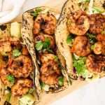 Shrimp Tacos with Cilantro Avocado Slaw