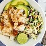 Ancho Fish Taco Bowls with Lime Slaw and Avocado