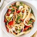Asian Noodle Salad with Creamy Almond Dressing