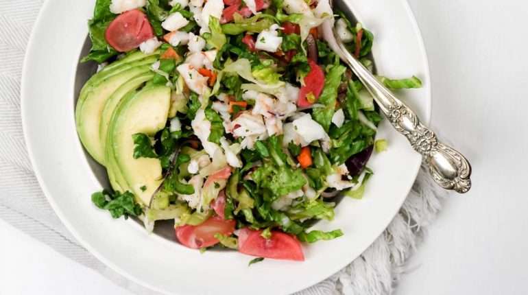Chopped Shrimp Salad with Lemon Vinaigrette