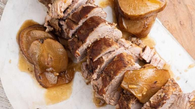 Slow Cooker Balsamic Honey Pork Tenderloin with