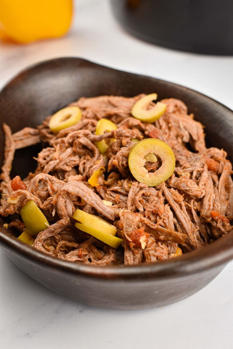 Ropa vieja with lean flank steak that