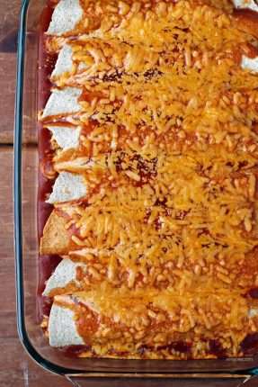 Easy Chicken and Bean Enchiladas