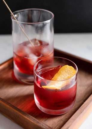 A boulevardier cocktail is a negroni with whiskey instead of gin