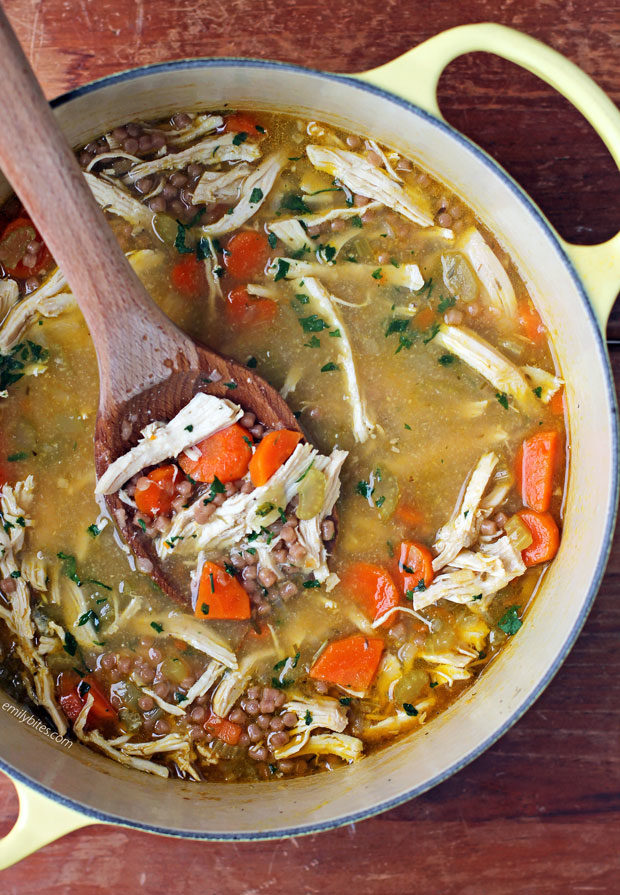 Chicken Noodle Soup in a pot