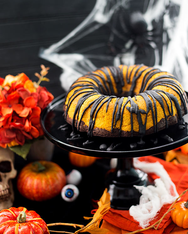 Gluten-Free Chocolate Pumpkin Spice Bundt Cake Recipe