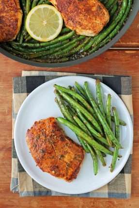 Lemon Garlic Chicken and Beans Skillet