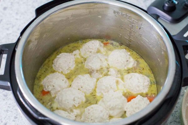 Dumplings for easy homemade chicken and dumplings in an instant pot.