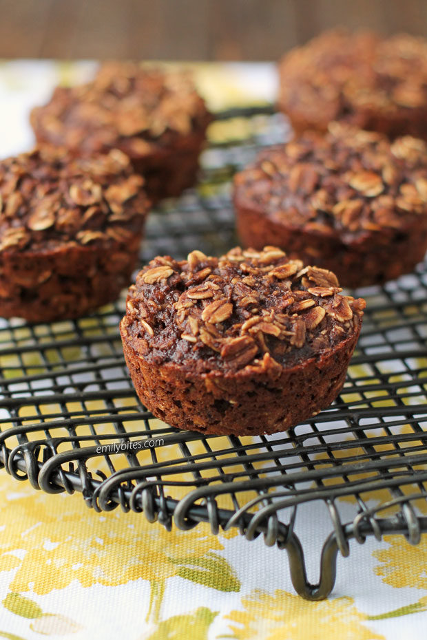 Chocolate Coconut Banana Baked Oatmeal Singles