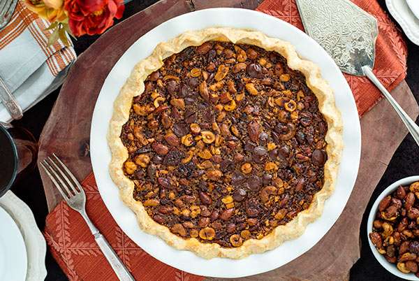 Sweet & Spicy Chocolate Nut Pie