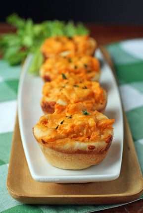 Mini Buffalo Chicken Dip Bread Bowls