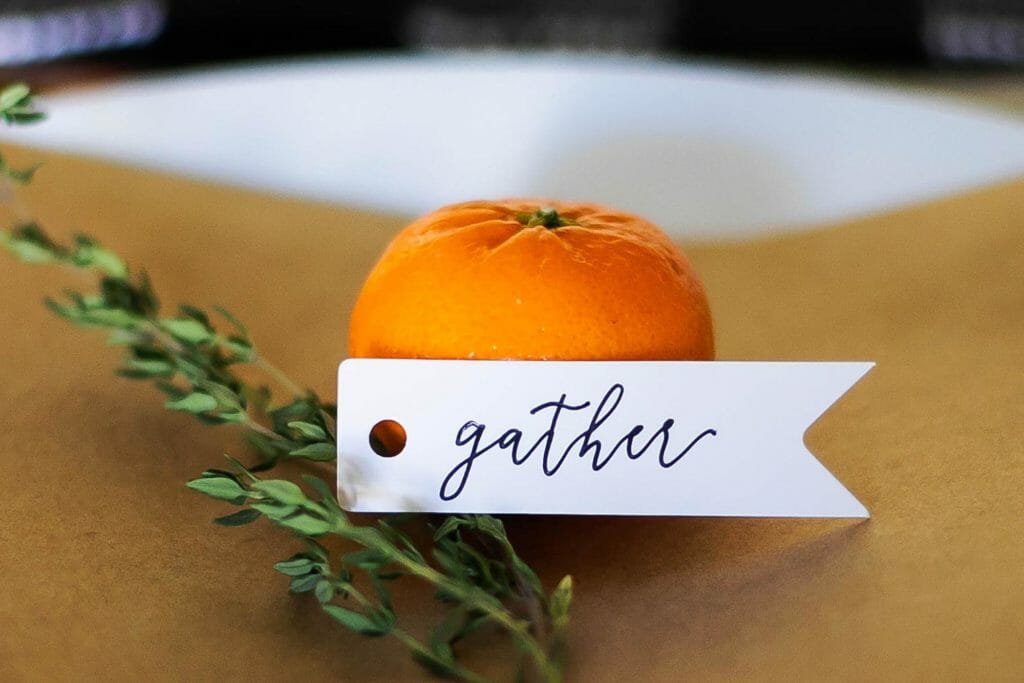 gather place cards for thanksgiving tablescape