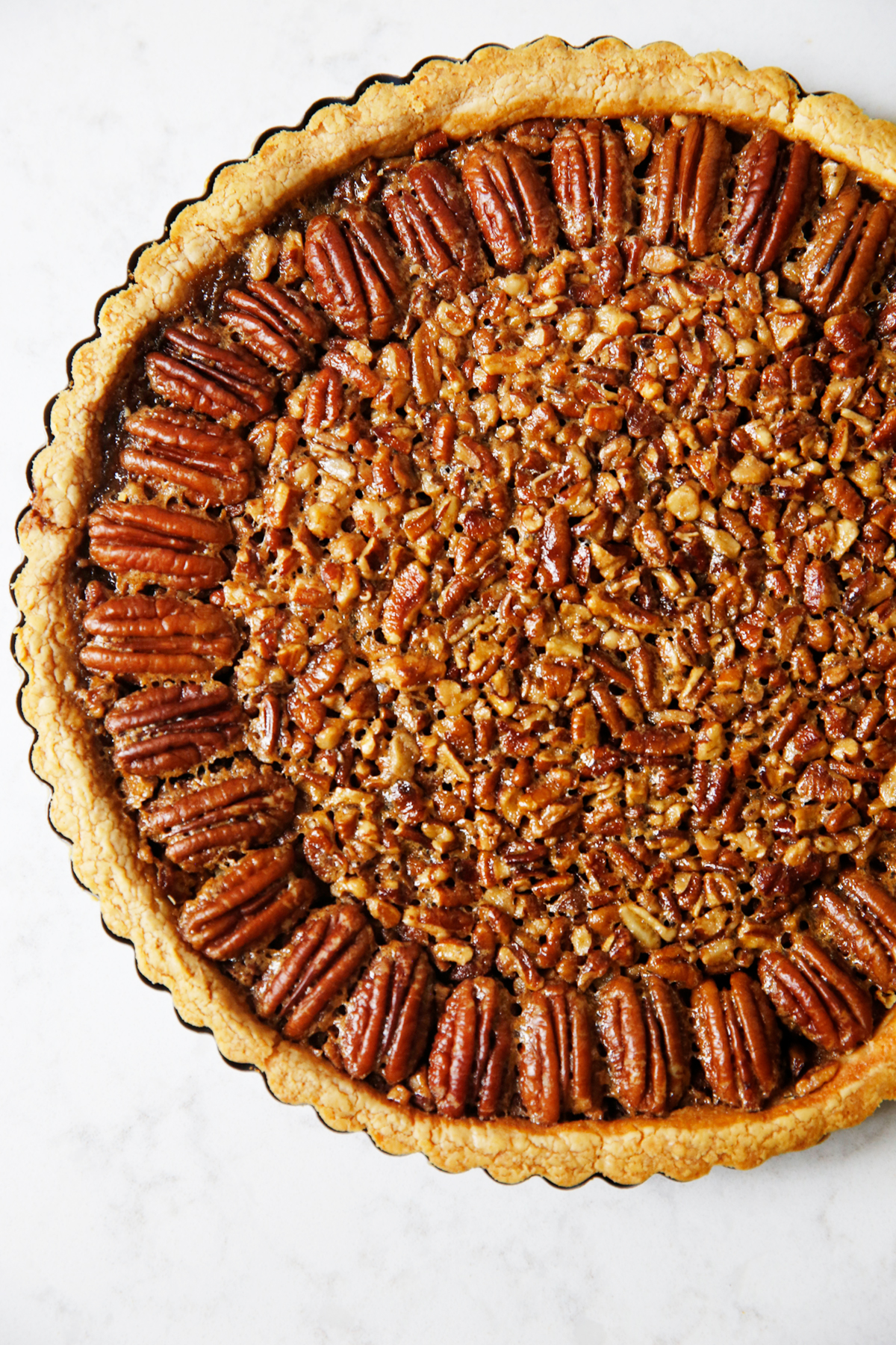 Decorated Gluten Free Pecan Pie