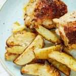 Whole30 Greek Potatoes with Crispy Greek Chicken