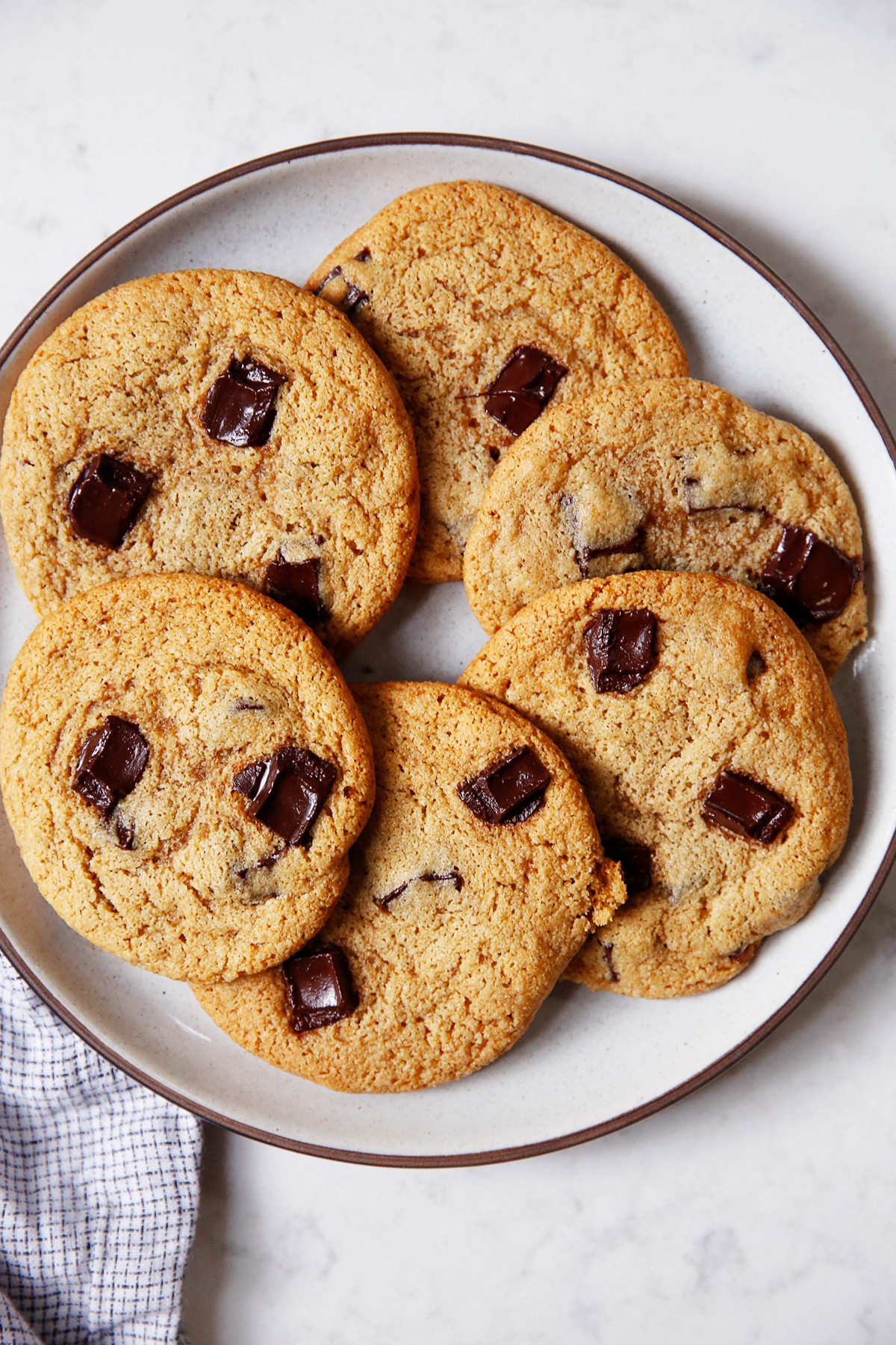 gluten free chocolate chip cookies on a plate