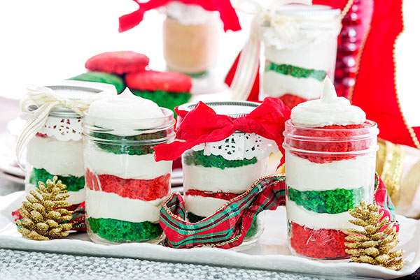 Gluten-Free Christmas Cupcakes in a Jar