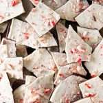 Pieces of peppermint bark.