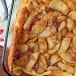 Puff Pancake Bake with Warm Apple Topping from above