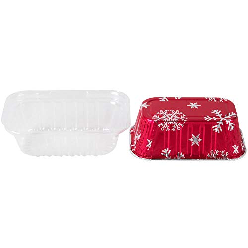 Disposable Aluminum Holiday 1 lb. Mini Loaf Pans Cooks Pantry
