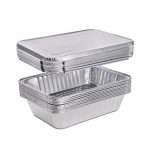 2 ¼ Pounds Disposable Aluminum Foil Pans with Lids