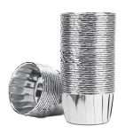 50Pcs Aluminum Foil Cupcake Cups, Eusoar Silver