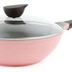 Wok (Chef's Pan) with Glass Lid - 12-inch Ceramic
