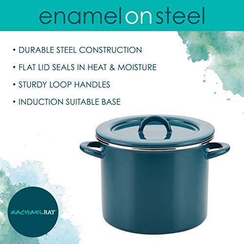 enamel-on-steel lid stockpot locks