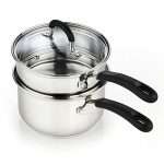 Cook N Home 02655 2 Quarts Double Boiler, Silver