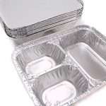 Disposable Aluminum 3 Compartment T.V Dinner Trays