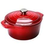 Puricon 5.5 Quart Enameled Cast Iron Dutch Oven,