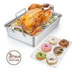 Roasting Pan with Rack, P&P CHEF 14 Inch Stainless