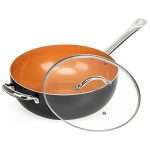 SHINEURI Copper 12 Inch Frying Pan, Wok and Stir