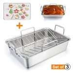 TeamFar Roasting Pan, 15 Inch Large Turkey Roaster