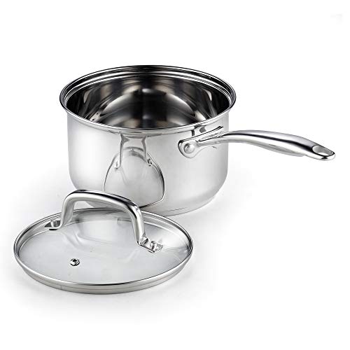 Cook N Home 02608 Lid 3-Quart Stainless Steel