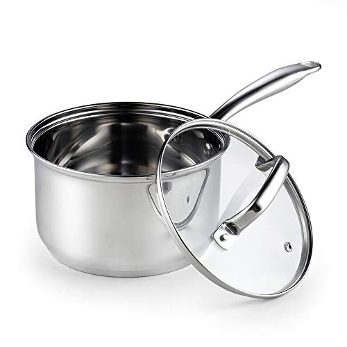 Cook N Home 02608 Lid 3-Quart Stainless Steel