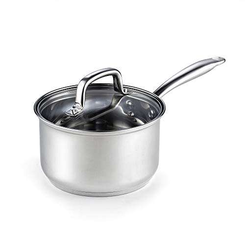 Cook N Home 02608 Lid 3-Quart Stainless Steel