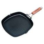 MasterPan MP-139 Non-Stick Grill Pan Wooden, 8",