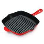 NutriChef Nonstick Cast Iron Grill Pan - 11-Inch