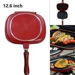 Double-sided Portable BBQ Grill Pan,Double Pan