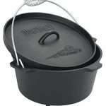 Bayou Classic 7360 Cast Iron Dutch Oven with Feet,