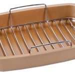 Elle Gourmet Copper Roasting Pan with Rack and