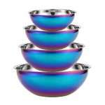 Mixing Bowl Set of 4 Rainbow 18/10 Stainless Steel