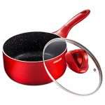 HITECLIFE Saucepan with Lid 2 Quart Nonstick Sauce